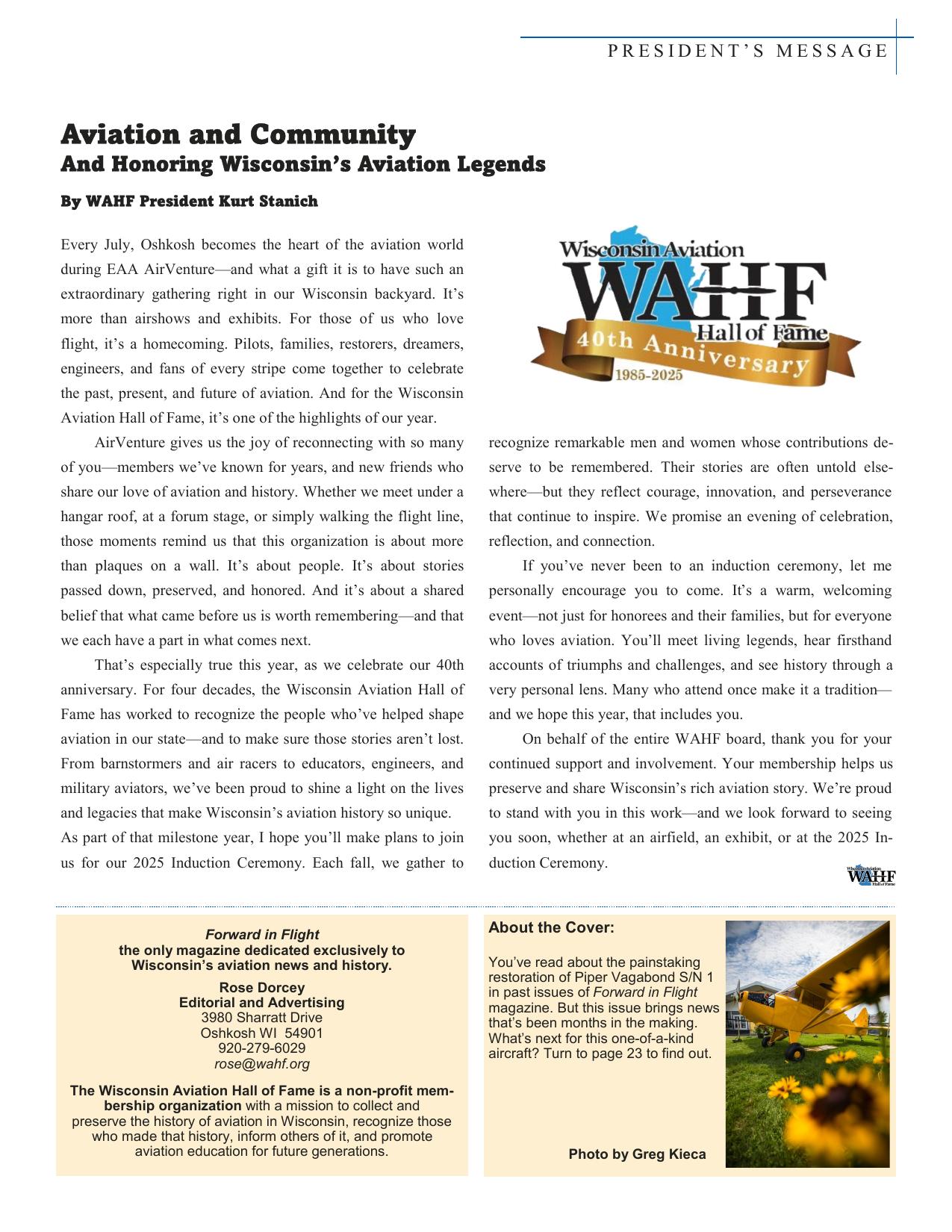 Forward in Flight - Fall 2025 -  Page3