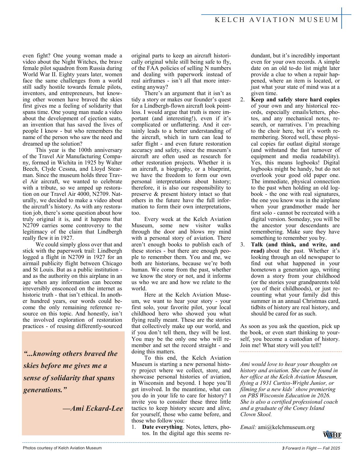 Forward in Flight - Fall 2025 -  Page5