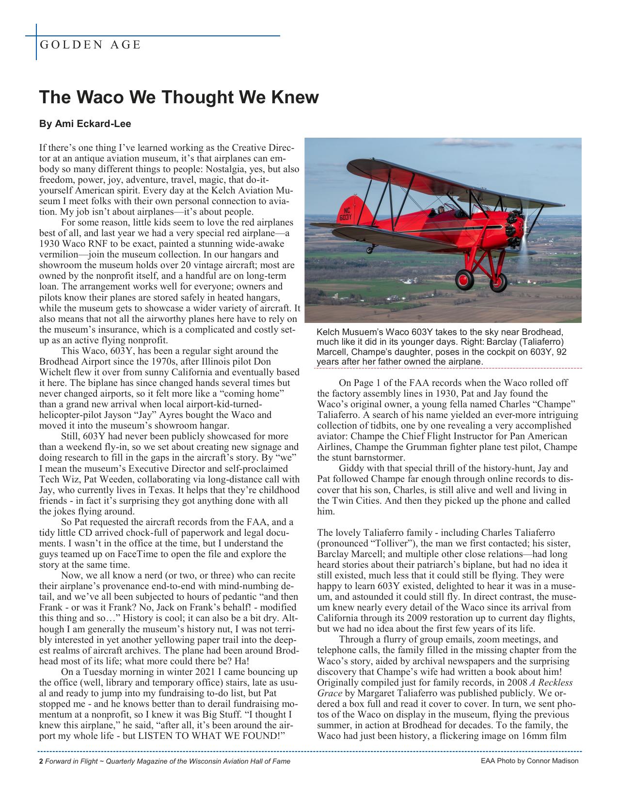 Forward in Flight - Spring 2023 -  Page4