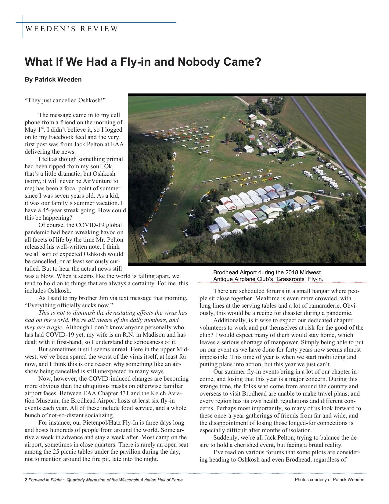 Forward in Flight - Summer 2020 -  Page4