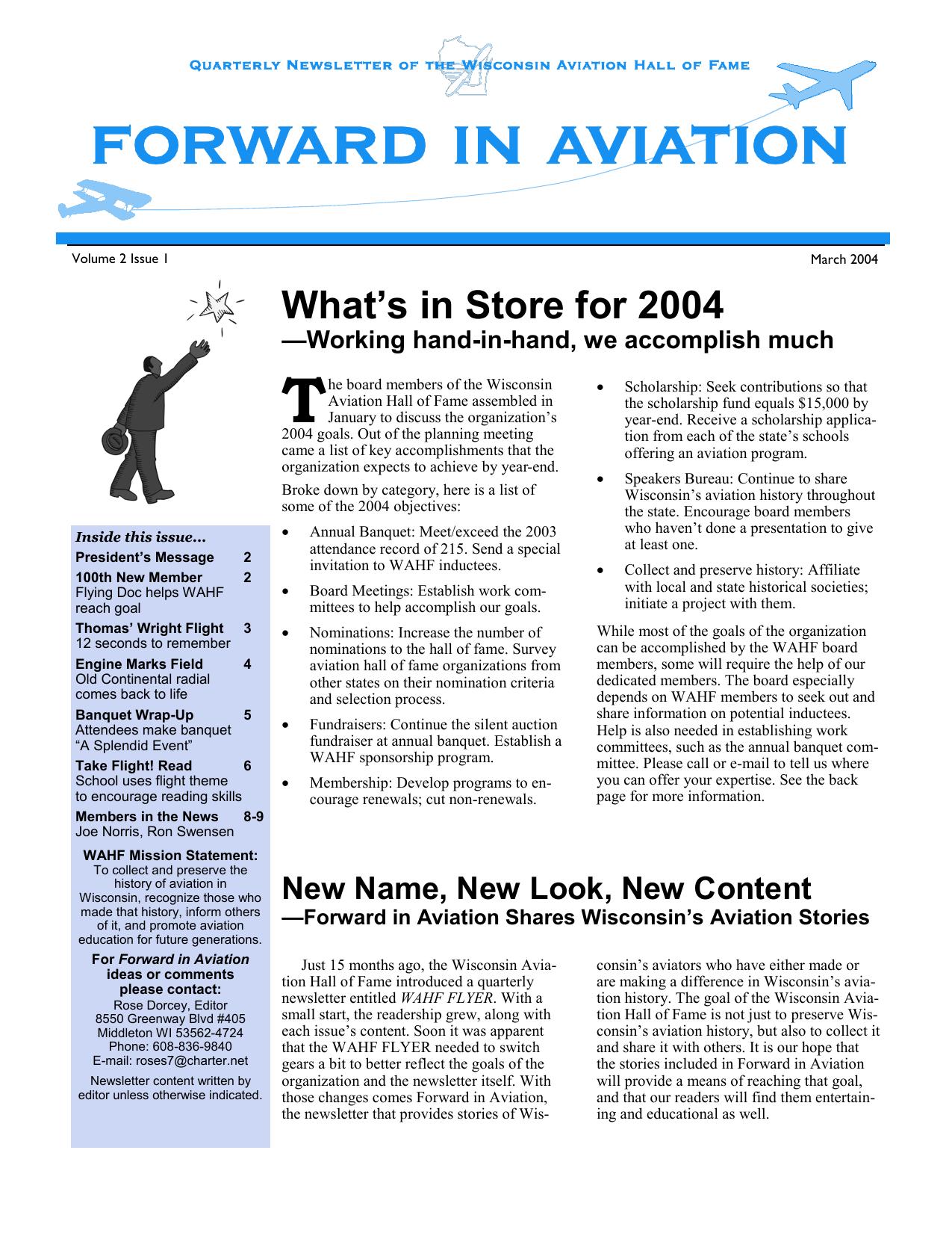 Forward in Aviation March 2004 -  Page1