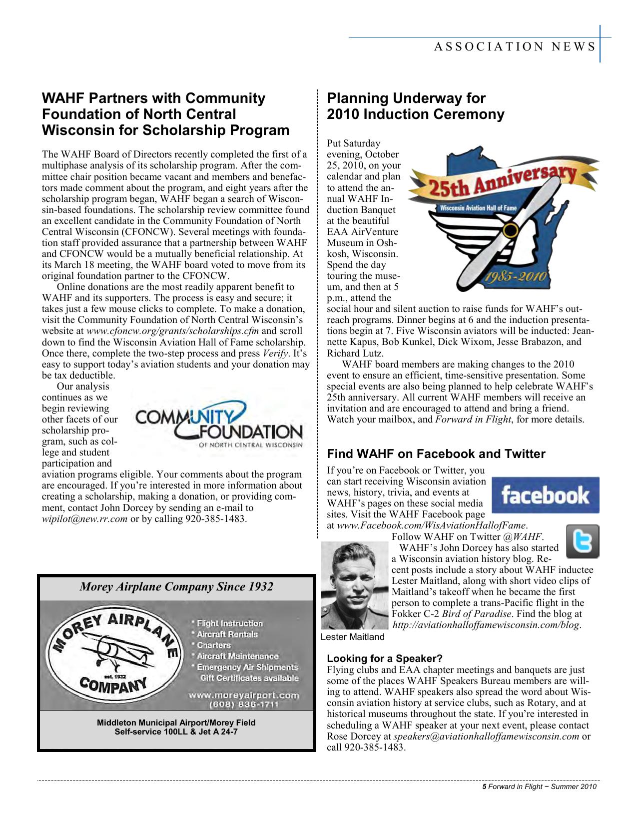 Forward in Flight - Summer 2010 -  Page5