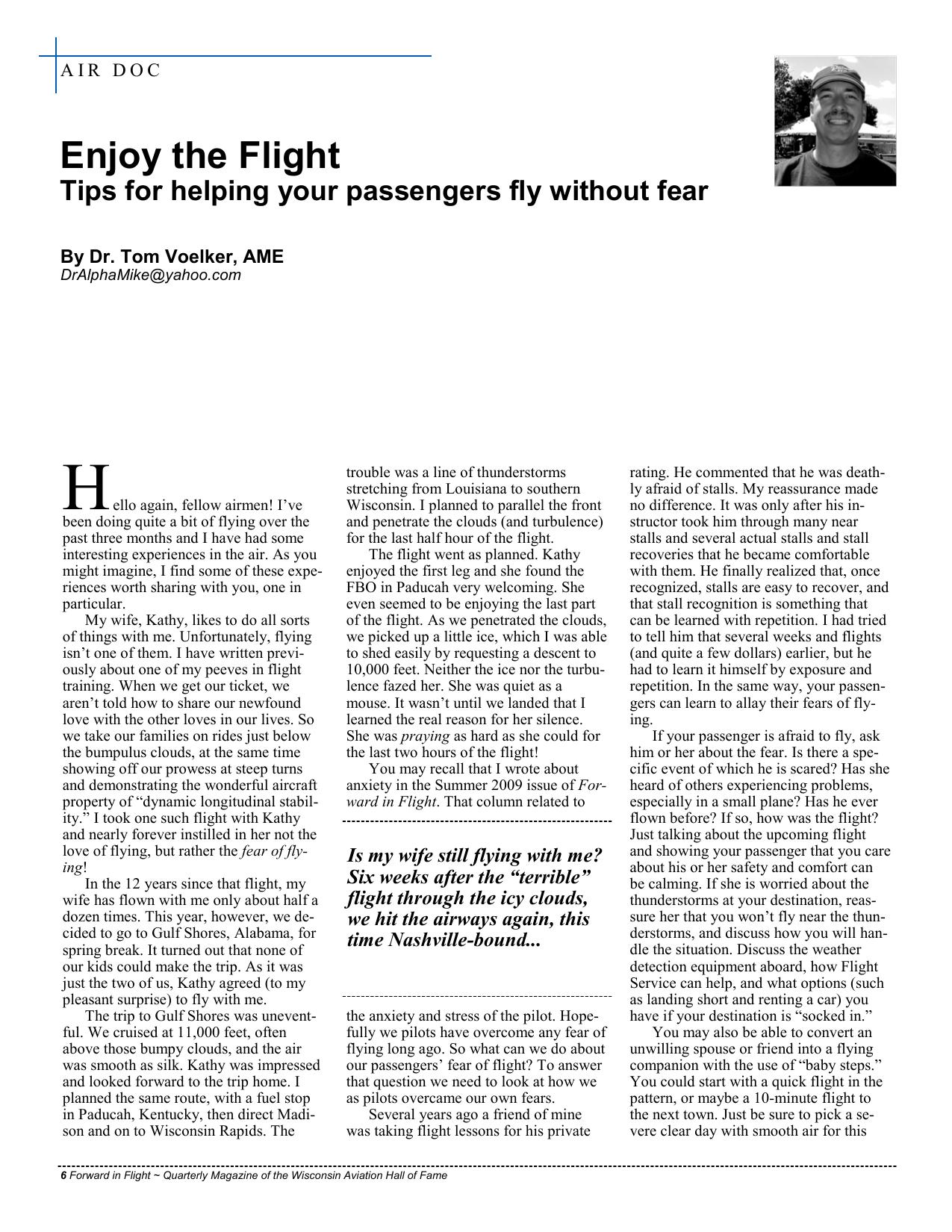 Forward in Flight - Summer 2010 -  Page6