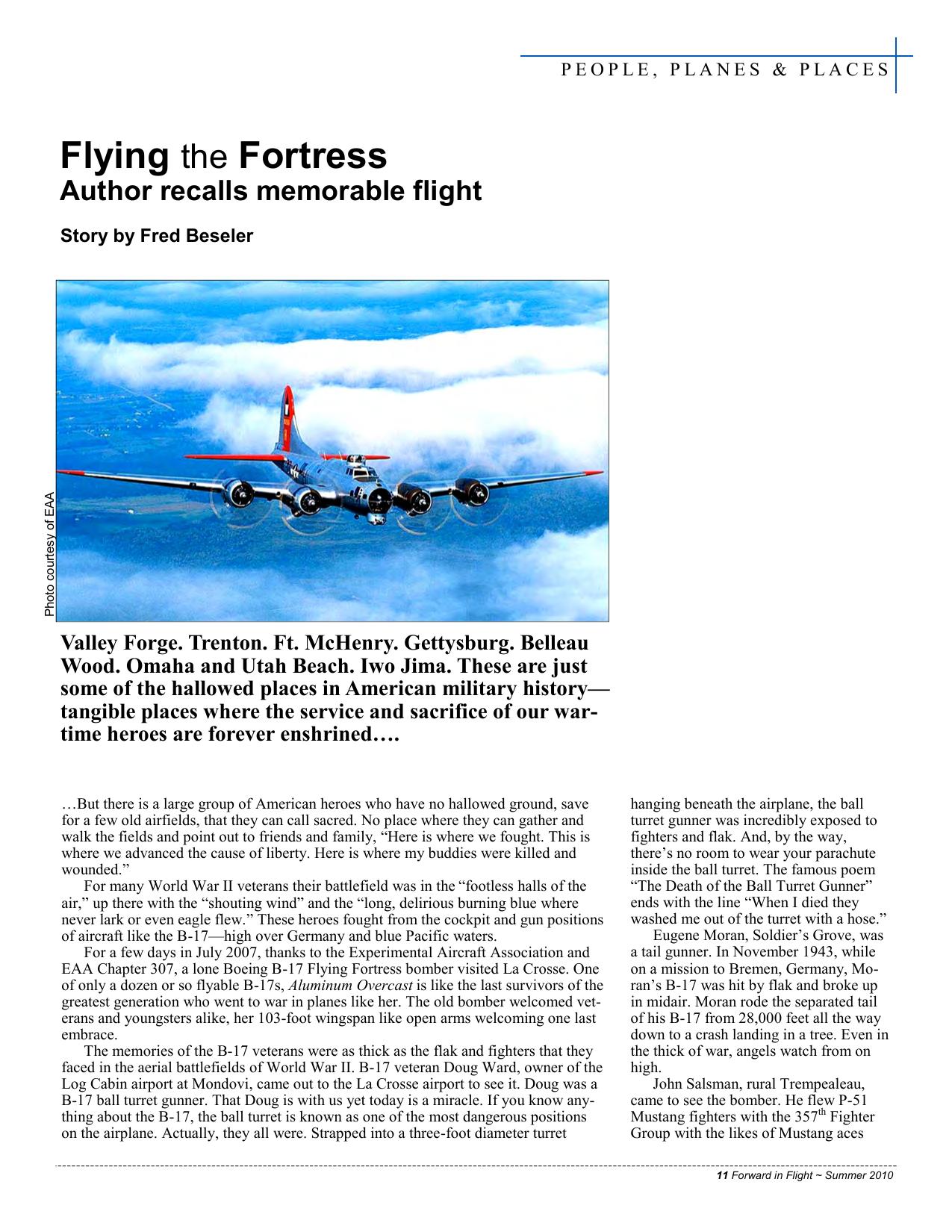 Forward in Flight - Summer 2010 -  Page11