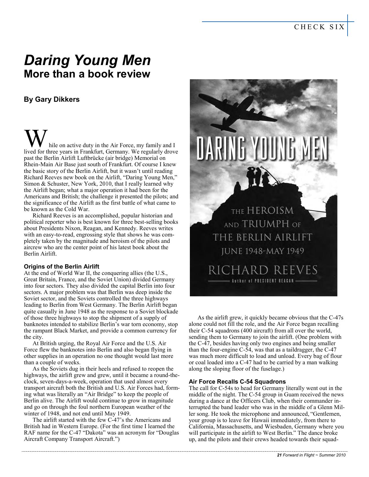 Forward in Flight - Summer 2010 -  Page21