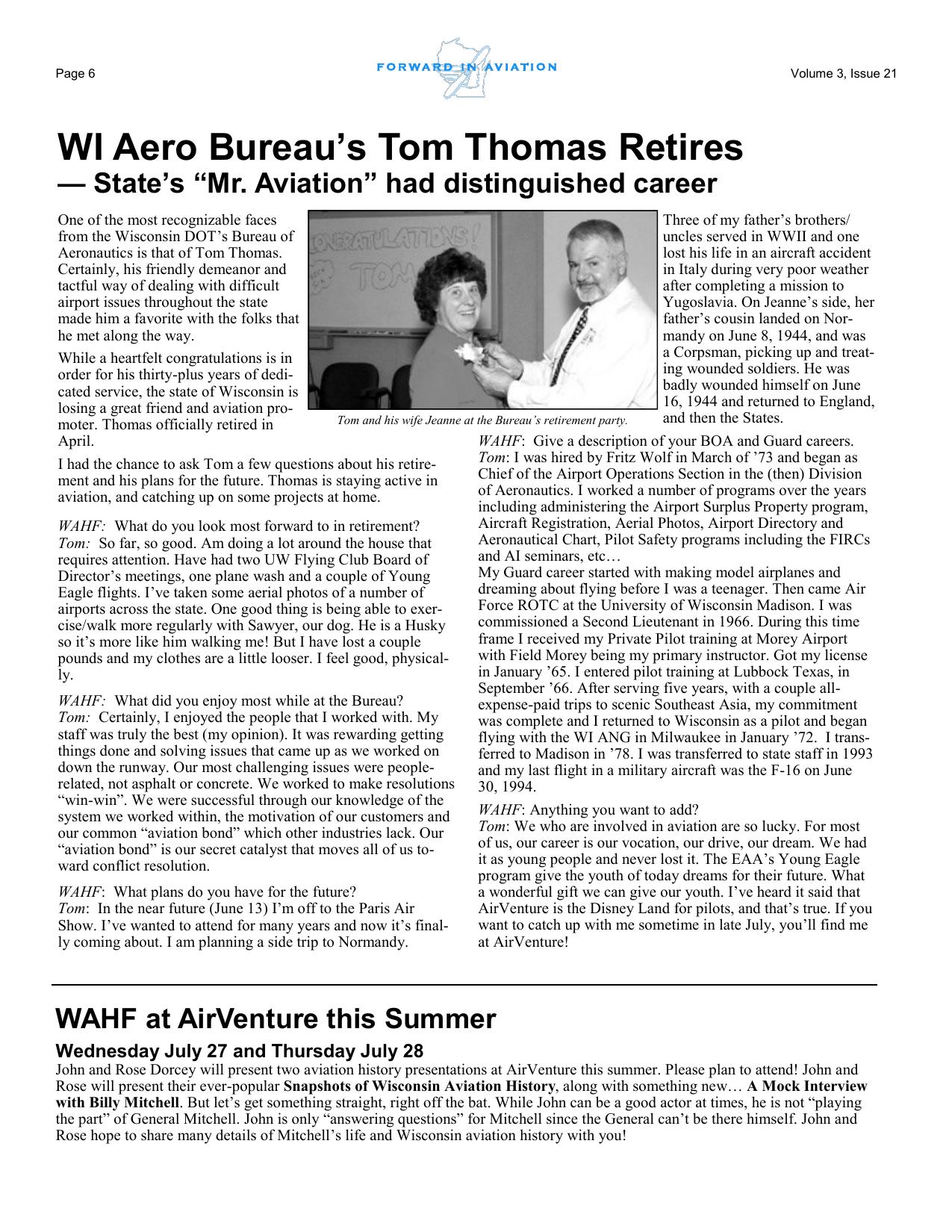 Forward in Aviation - June 2005 -  Page6
