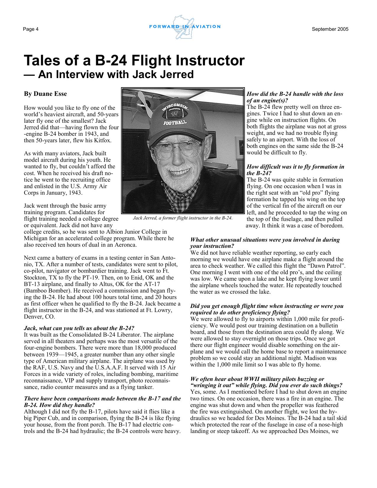 Forward in Aviation - September 2005 -  Page4