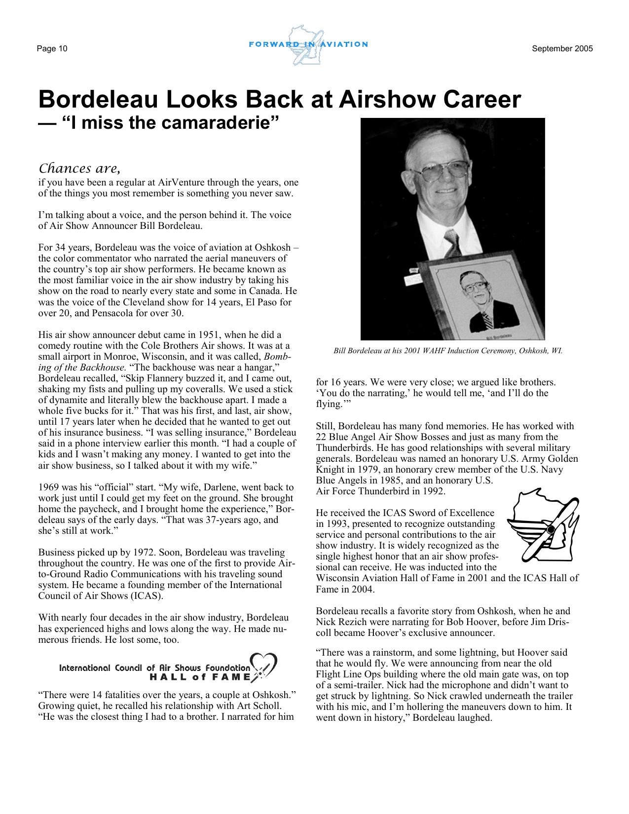 Forward in Aviation - September 2005 -  Page10