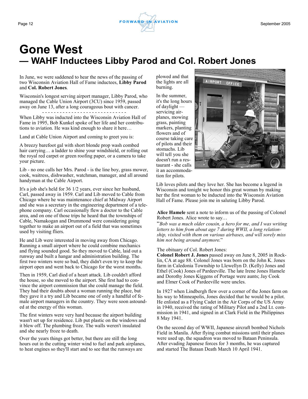 Forward in Aviation - September 2005 -  Page12