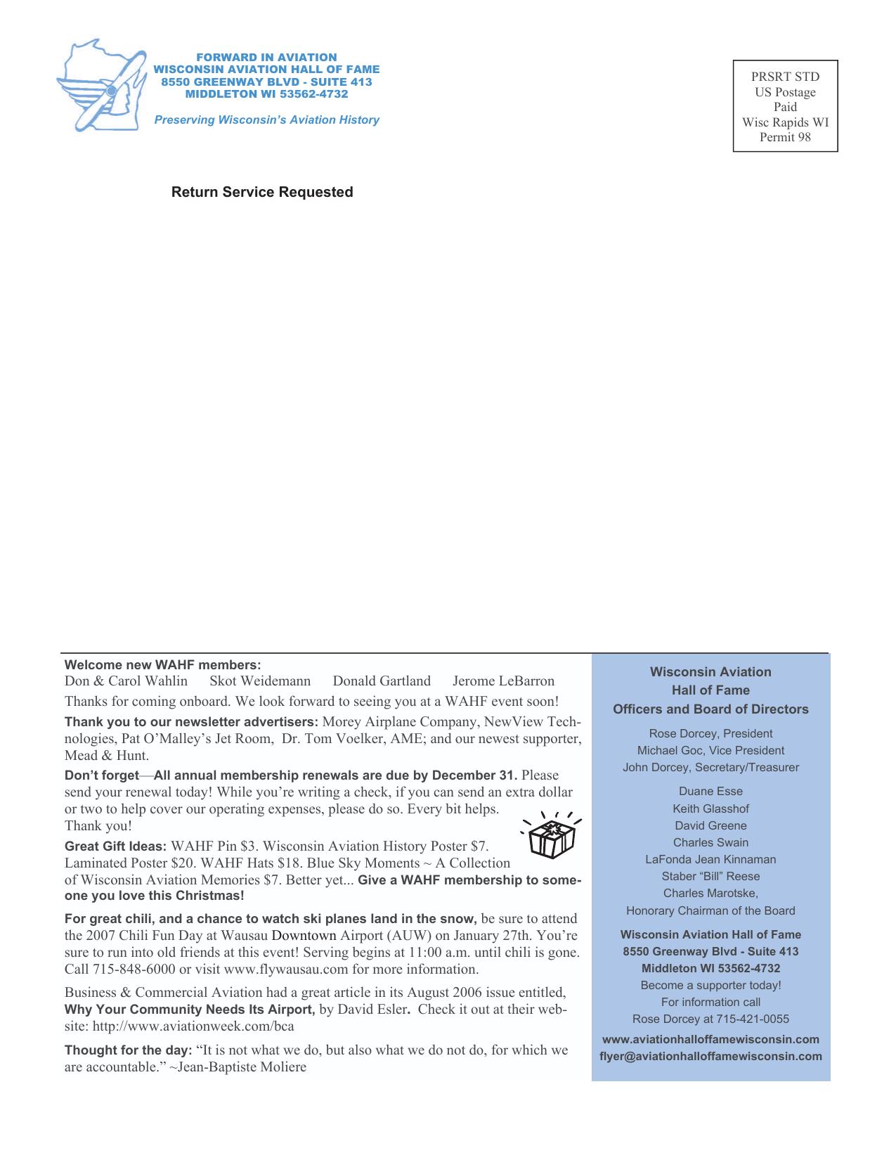 Forward in Aviation - December 2006 -  Page20