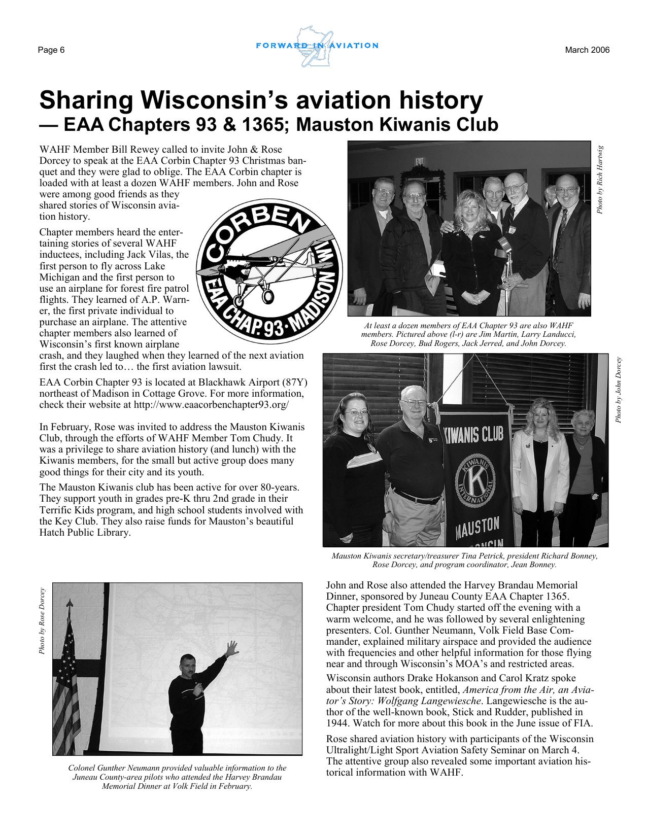 Forward in Aviation - March 2006 -  Page6