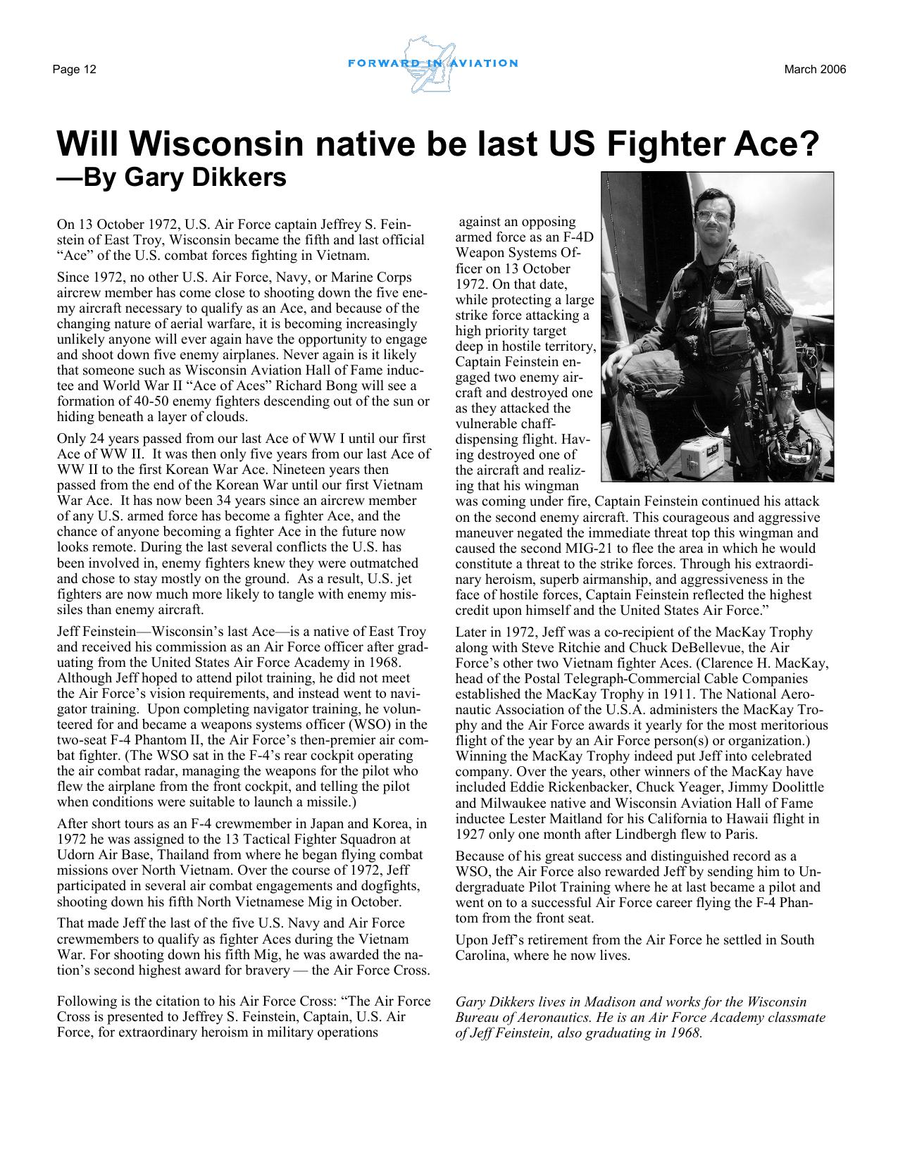 Forward in Aviation - March 2006 -  Page12