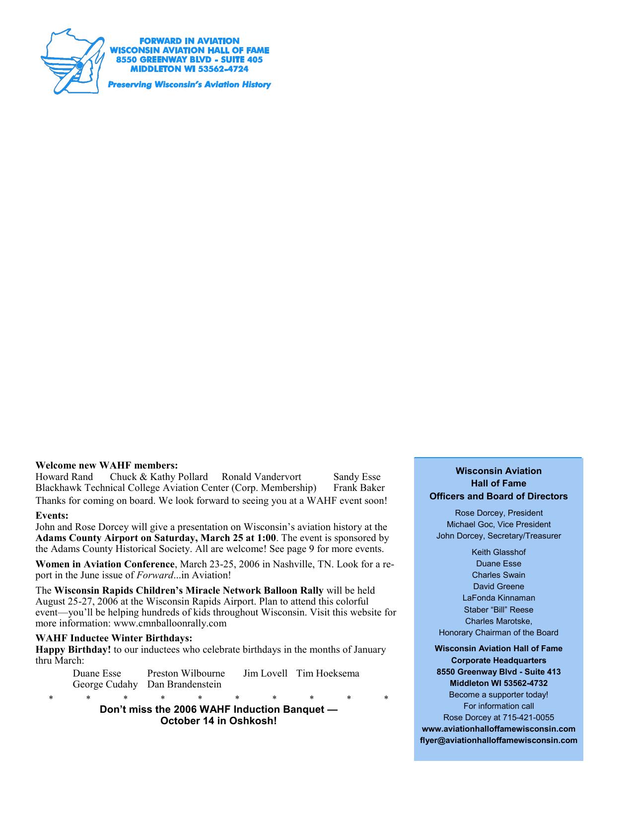 Forward in Aviation - March 2006 -  Page16