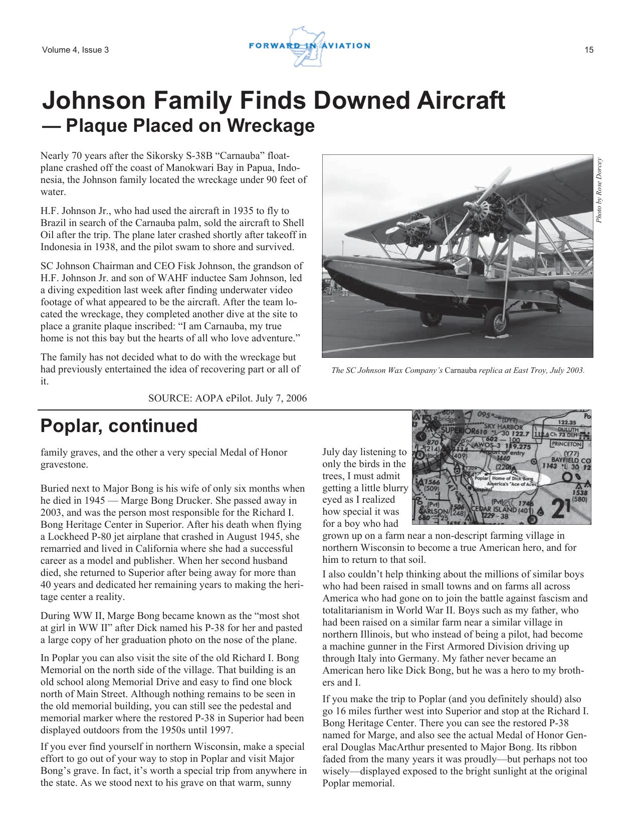 Forward in Aviation - September 2006 -  Page15