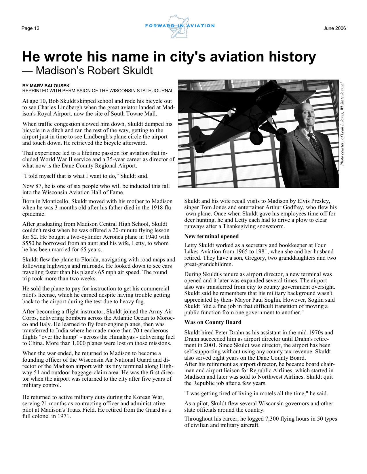 Forward in Aviation - June 2006 -  Page12