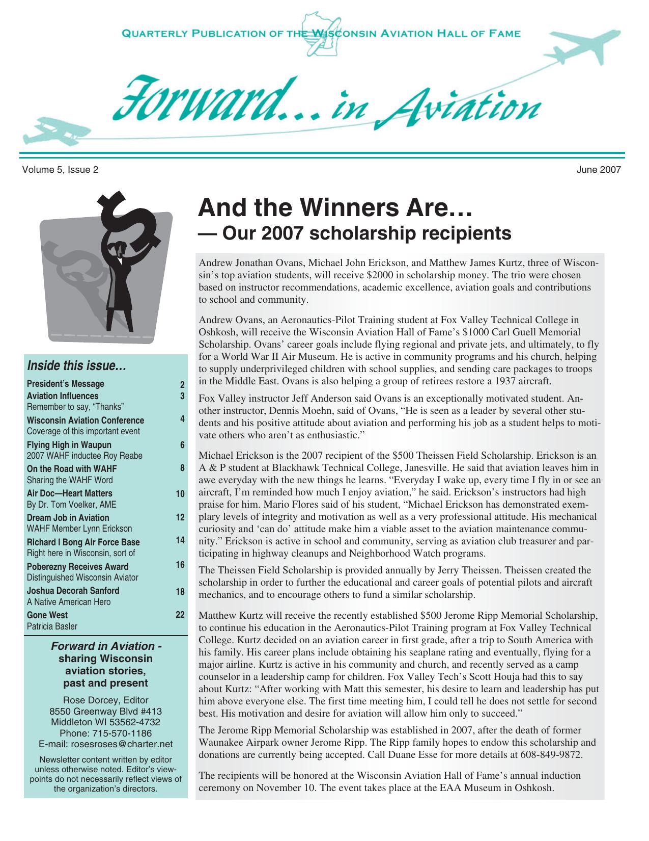 Forward in Aviation - June 2007 -  Page1