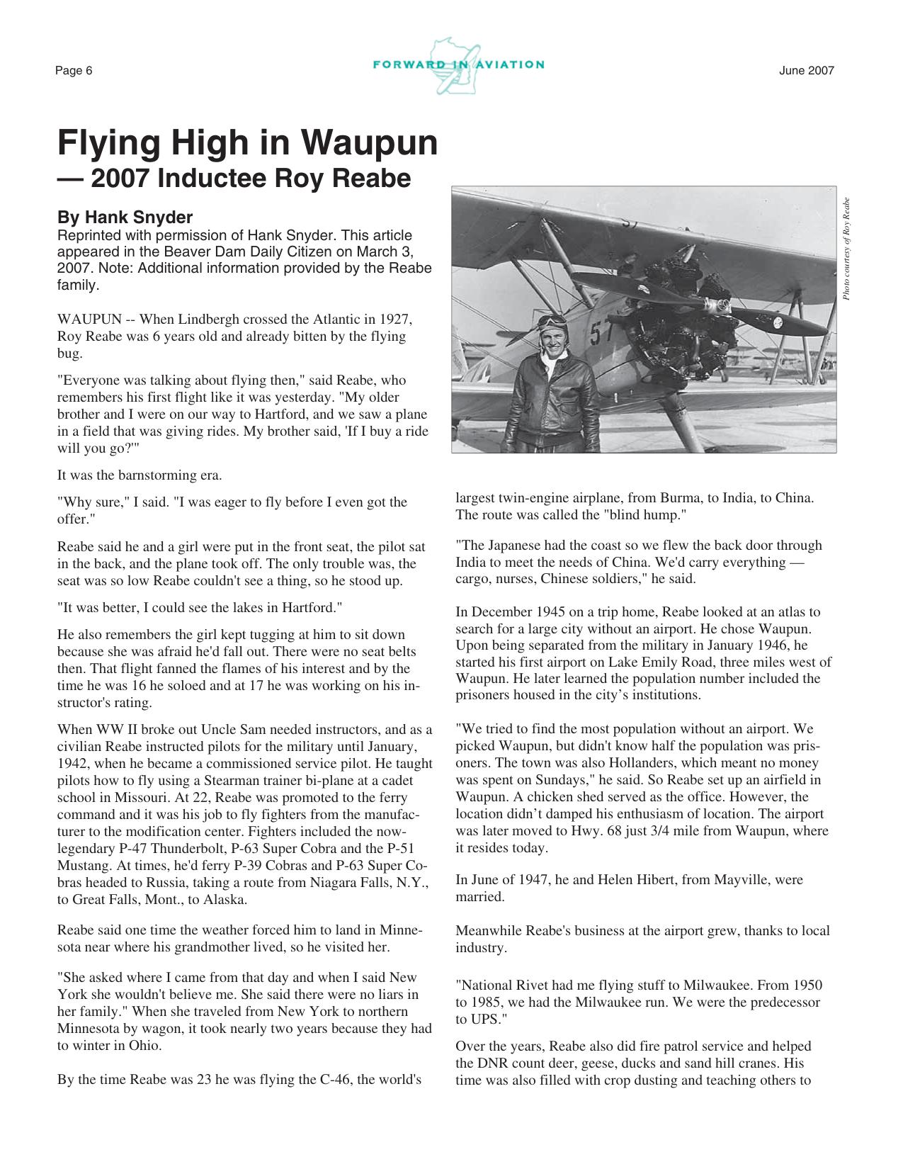 Forward in Aviation - June 2007 -  Page6