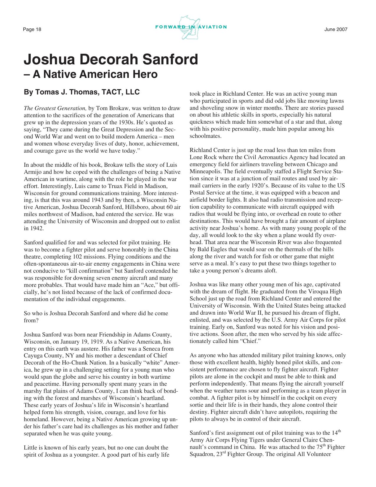 Forward in Aviation - June 2007 -  Page18