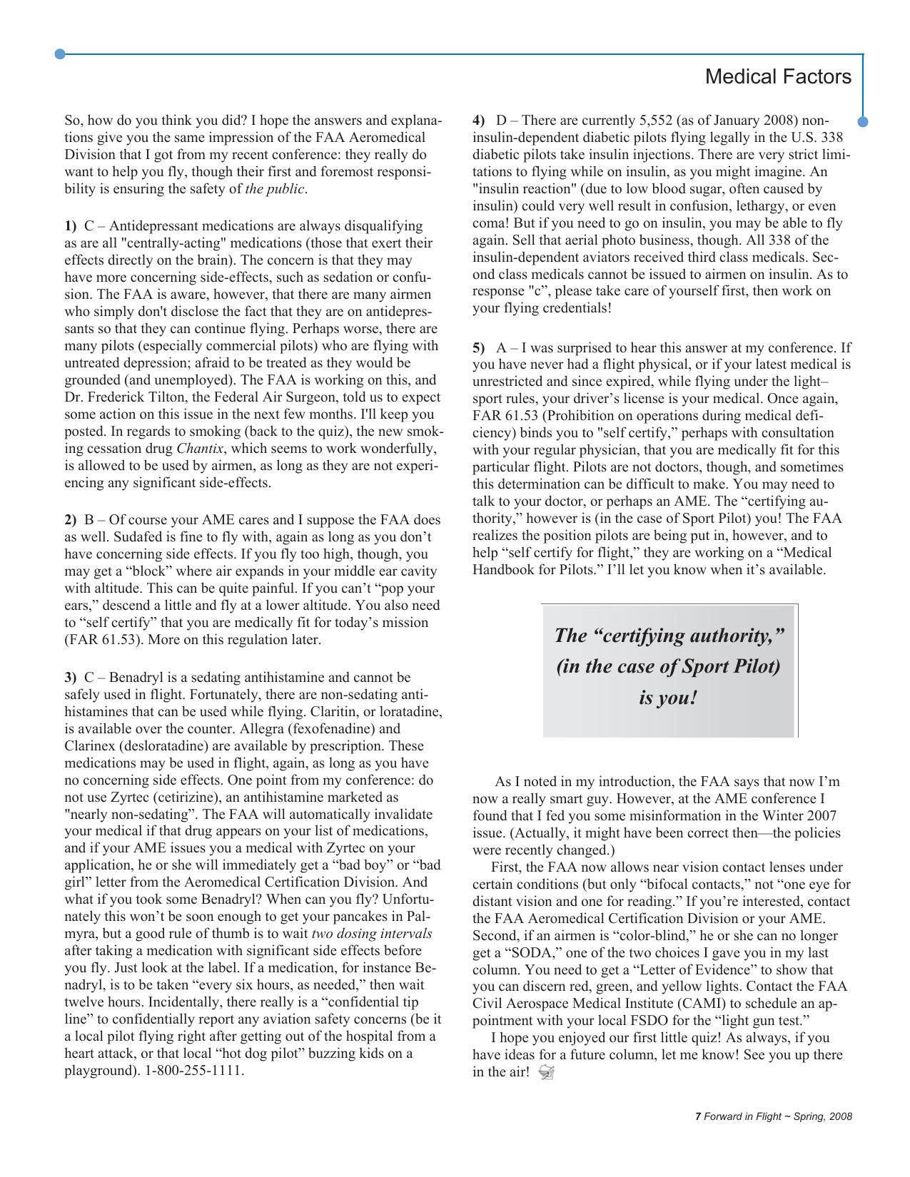 Forward in Flight - Spring 2008 -  Page7