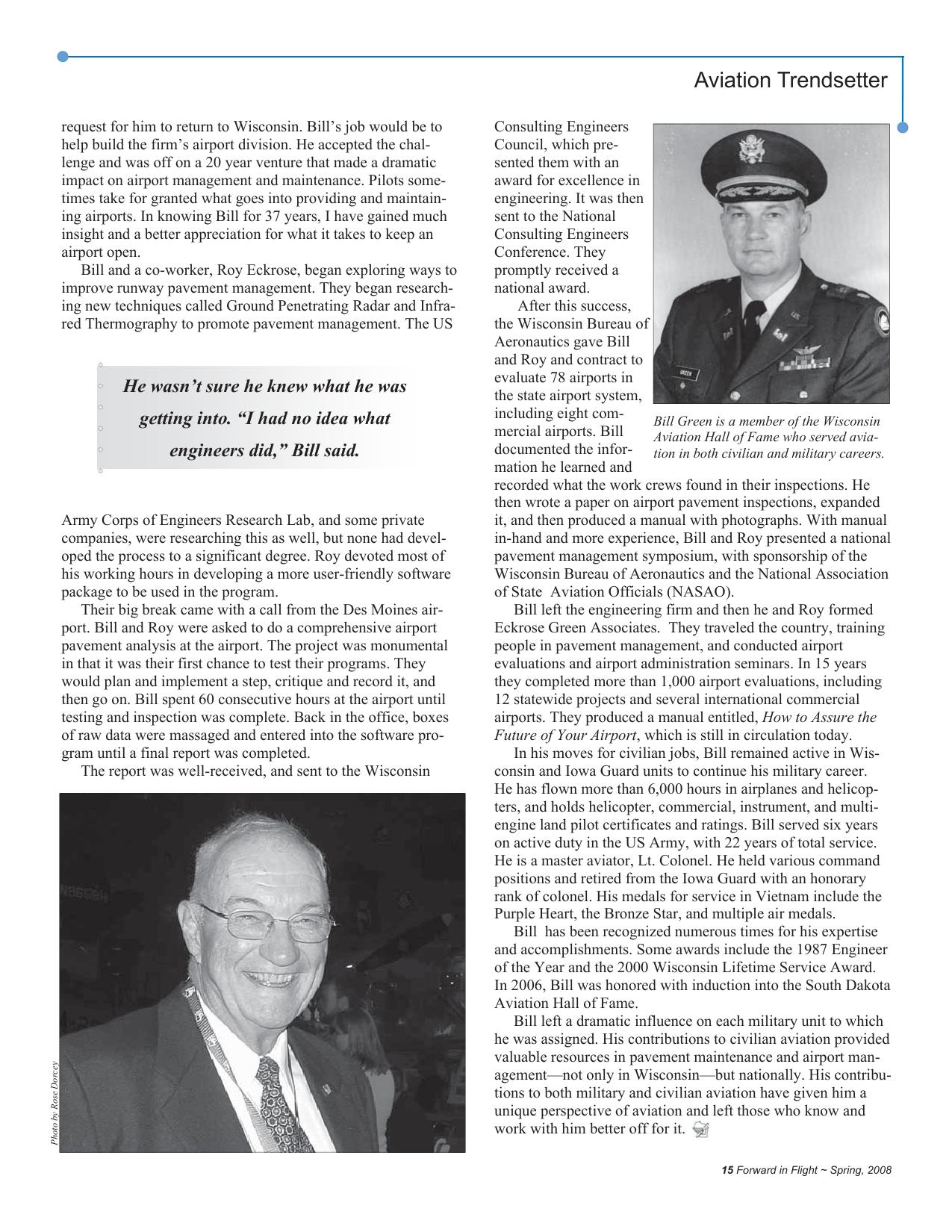 Forward in Flight - Spring 2008 -  Page15