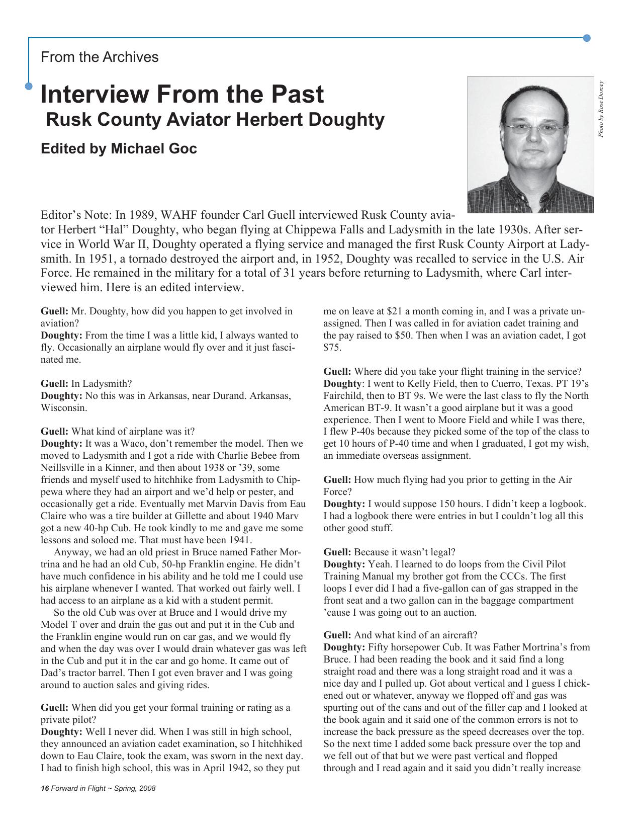 Forward in Flight - Spring 2008 -  Page16