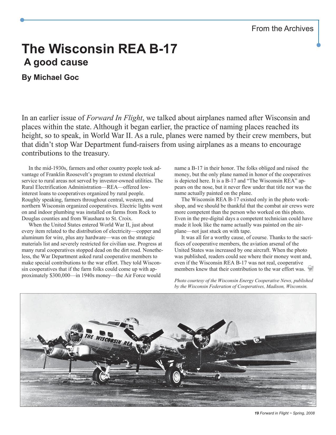 Forward in Flight - Spring 2008 -  Page19