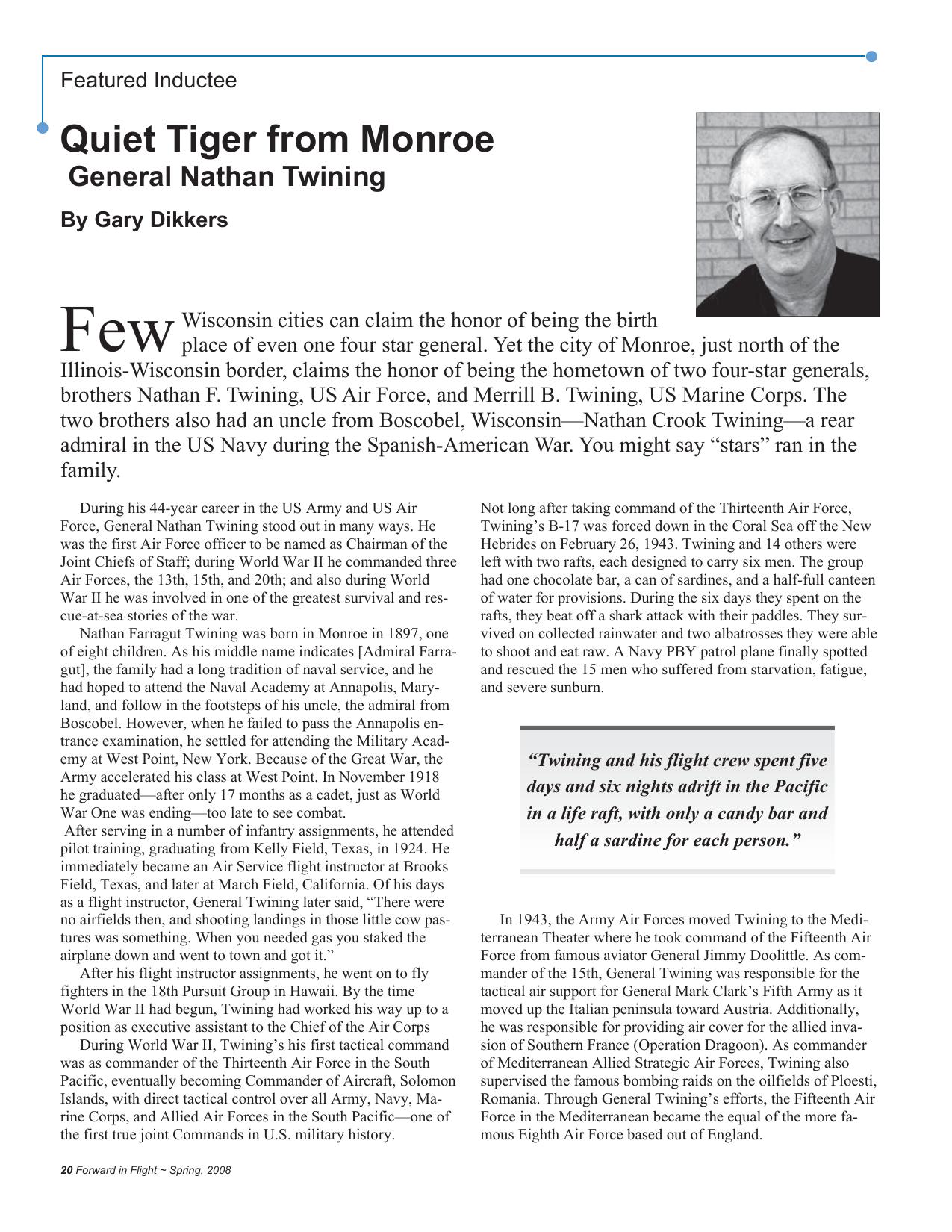 Forward in Flight - Spring 2008 -  Page20