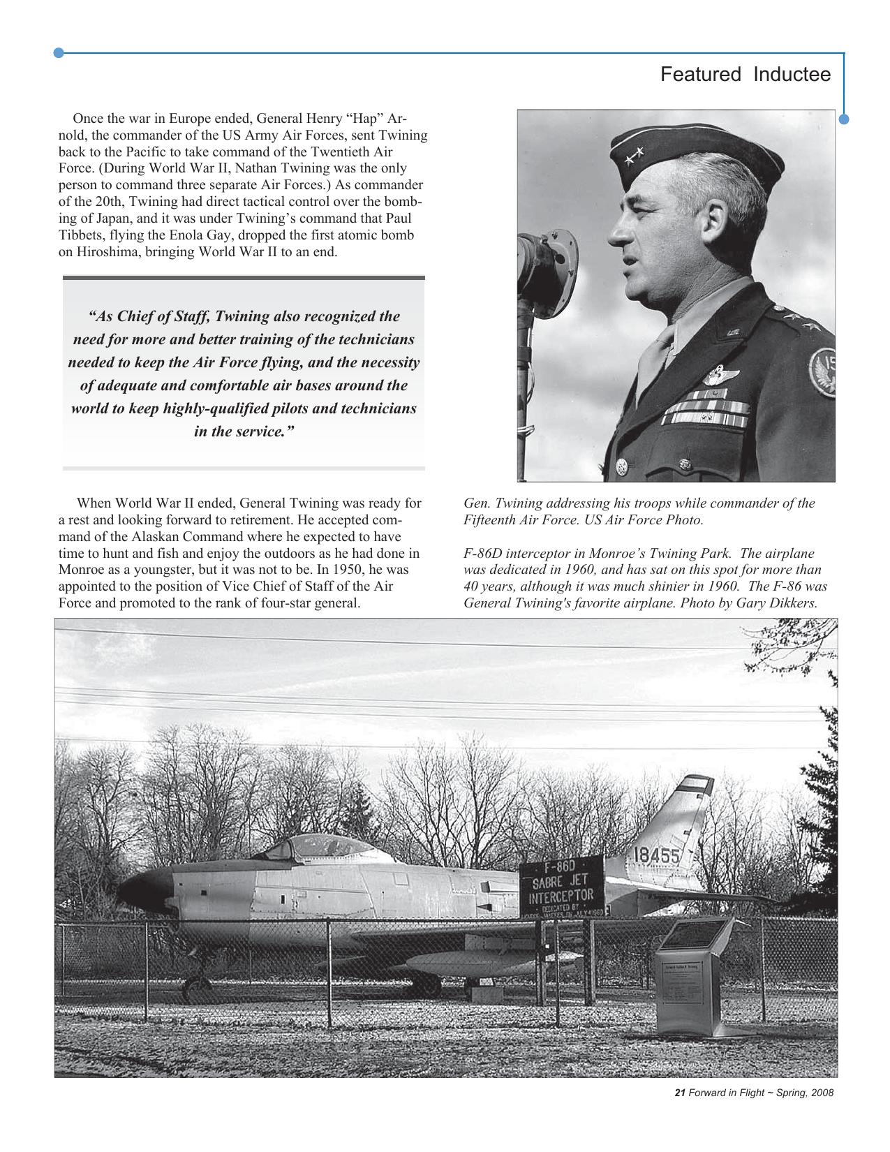 Forward in Flight - Spring 2008 -  Page21