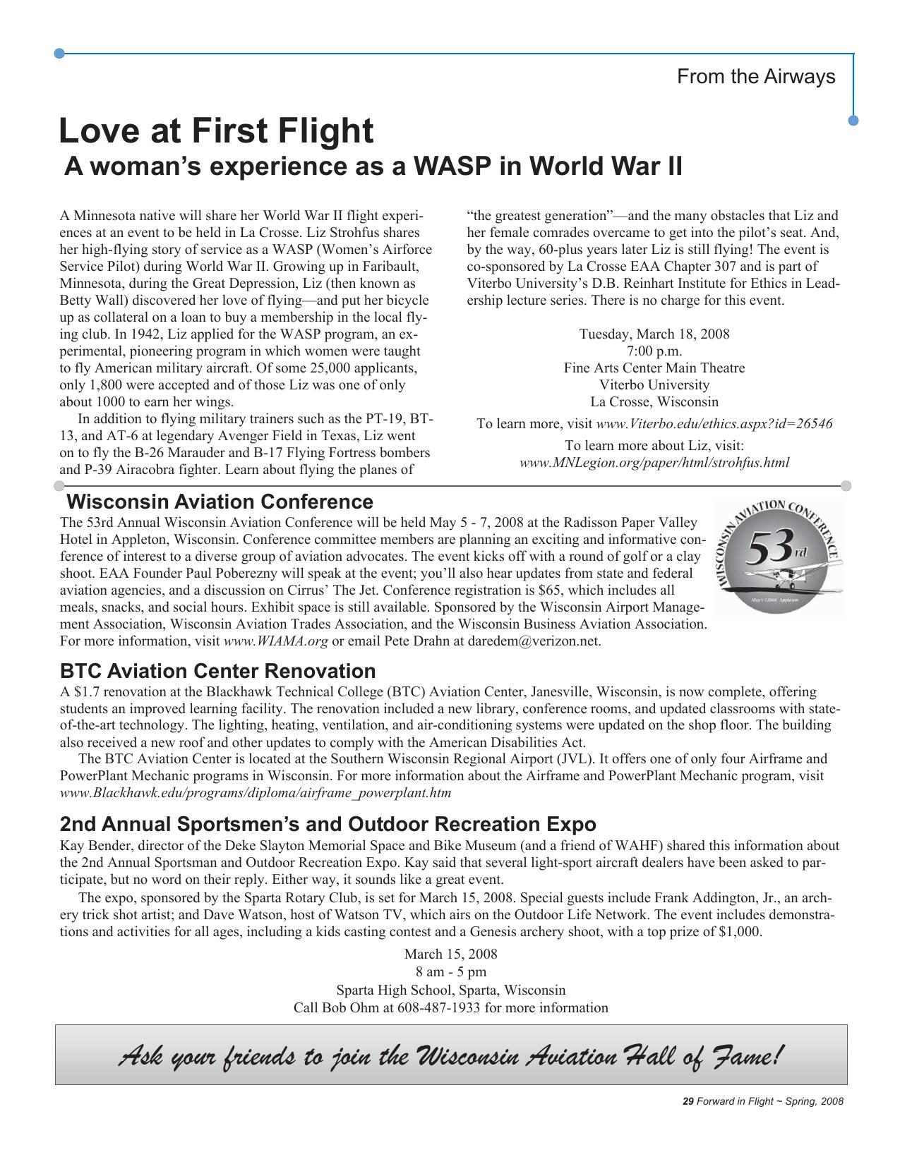 Forward in Flight - Spring 2008 -  Page29