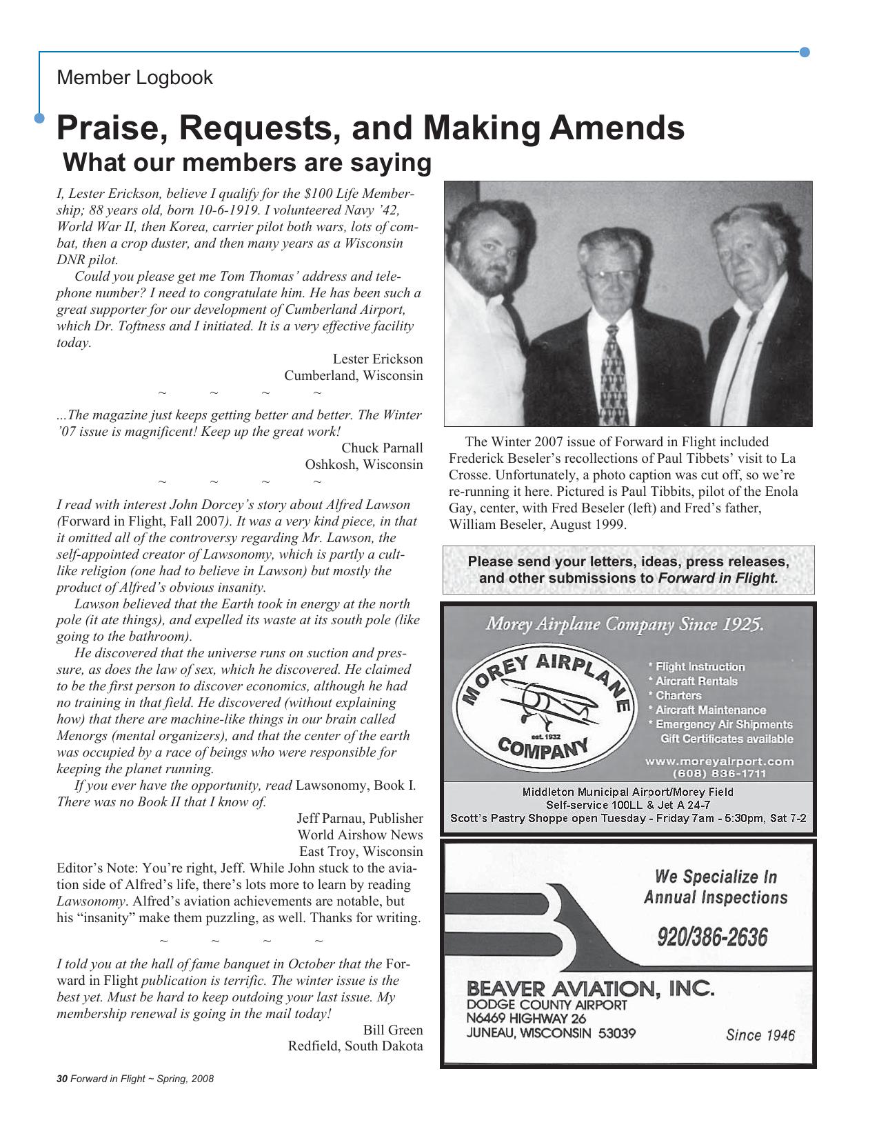 Forward in Flight - Spring 2008 -  Page30