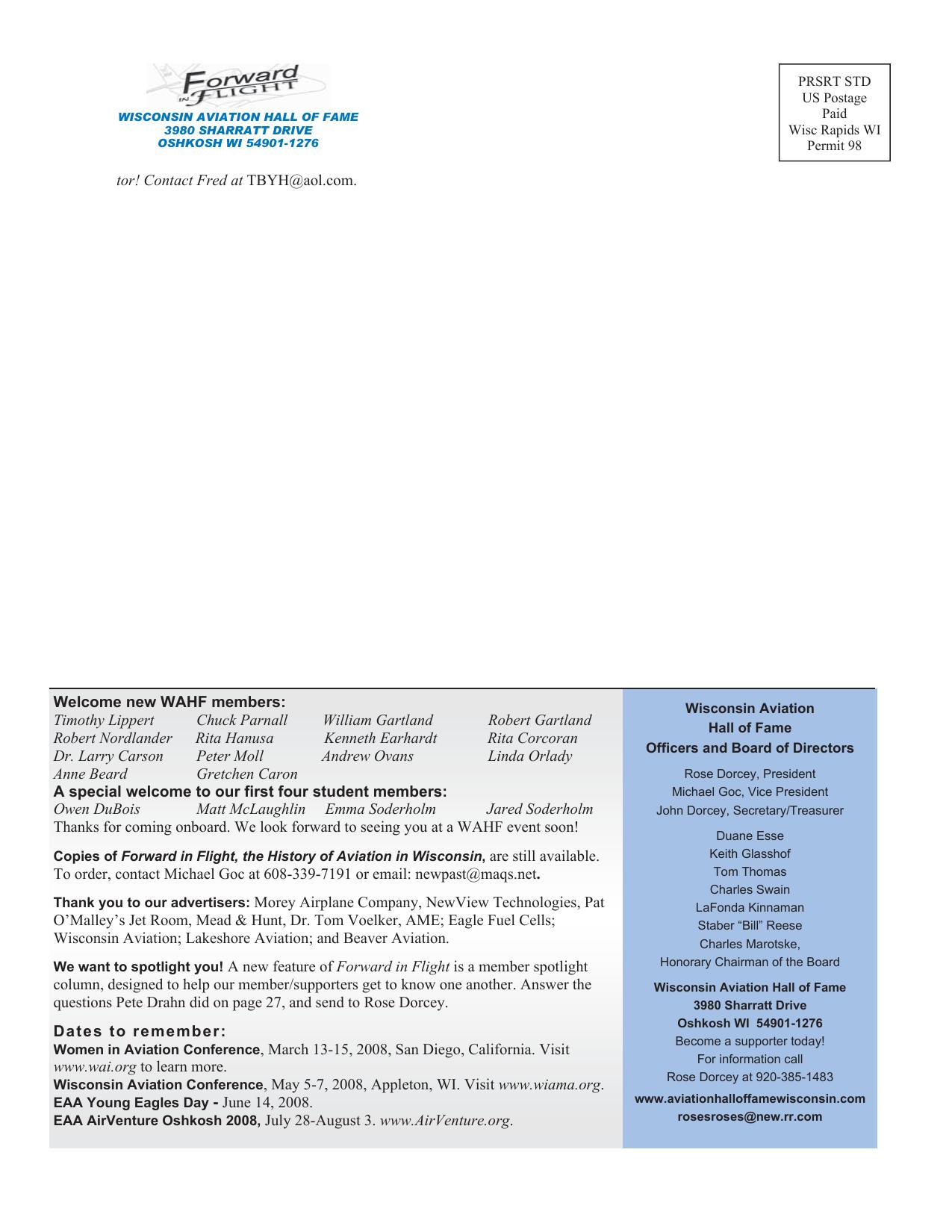 Forward in Flight - Spring 2008 -  Page32