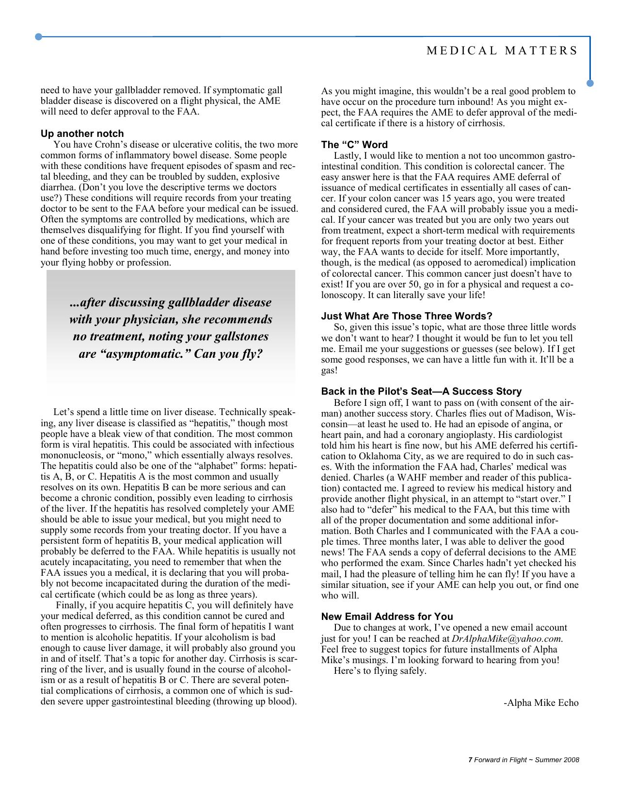 Forward in Flight - Summer 2008 -  Page7