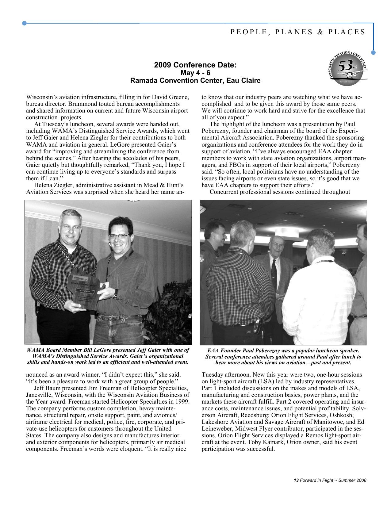Forward in Flight - Summer 2008 -  Page13