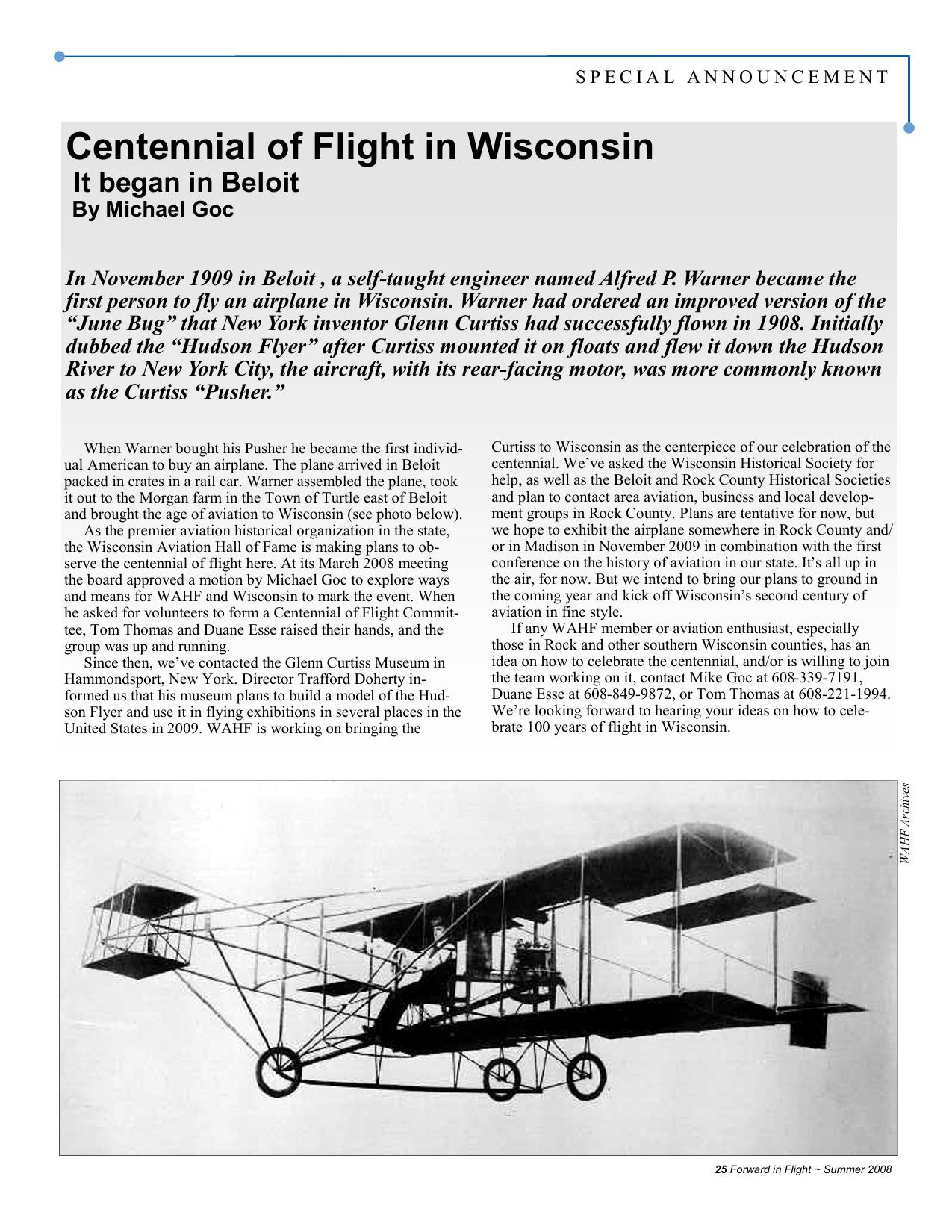 Forward in Flight - Summer 2008 -  Page25