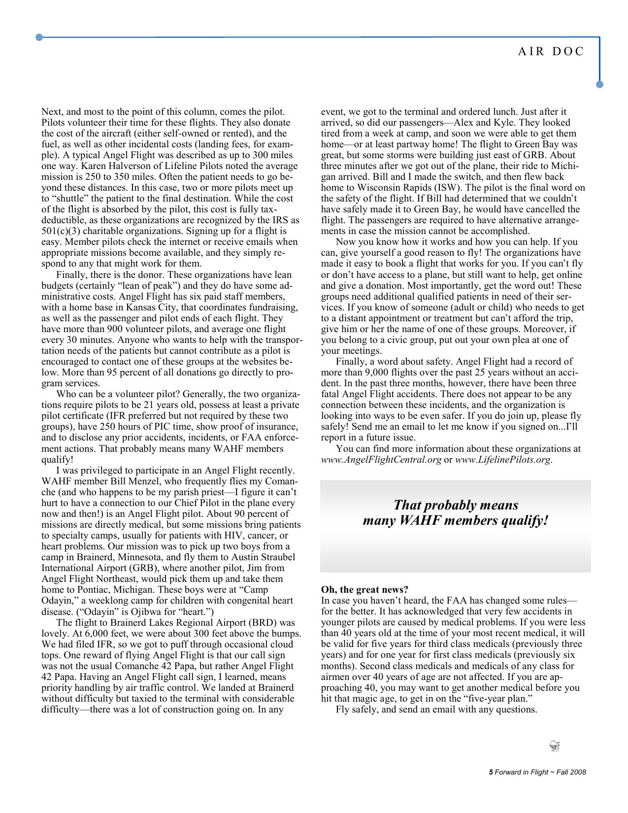 Forward in Flight - Fall 2008 -  Page5