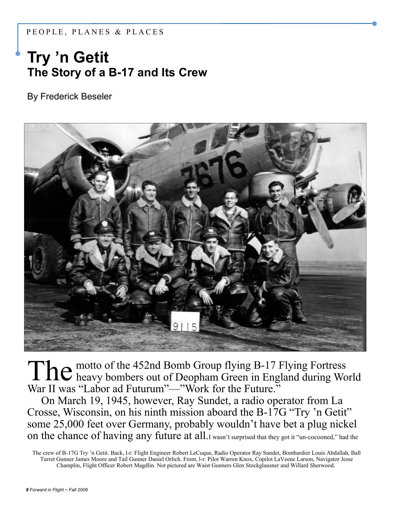 Forward in Flight - Fall 2008 -  Page8