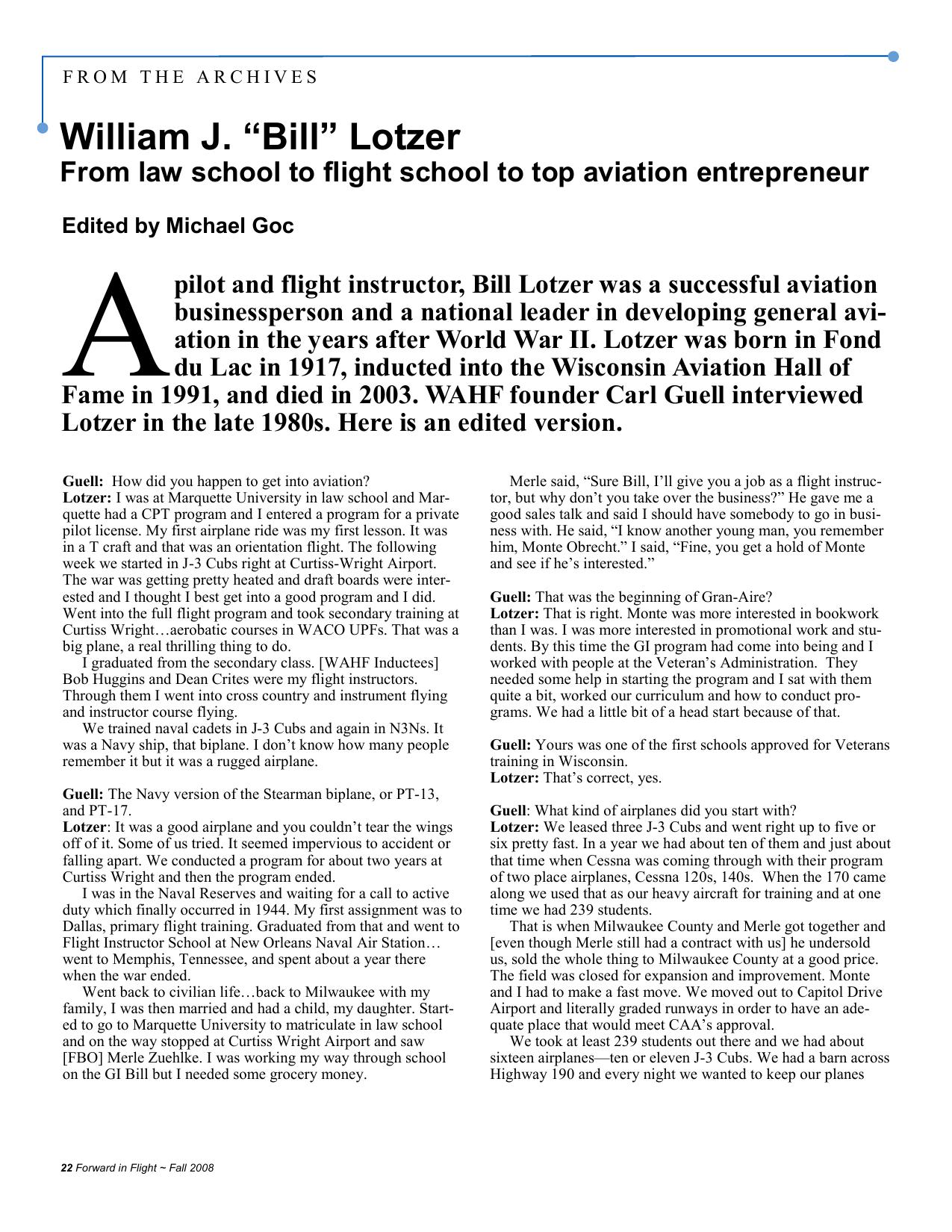 Forward in Flight - Fall 2008 -  Page22