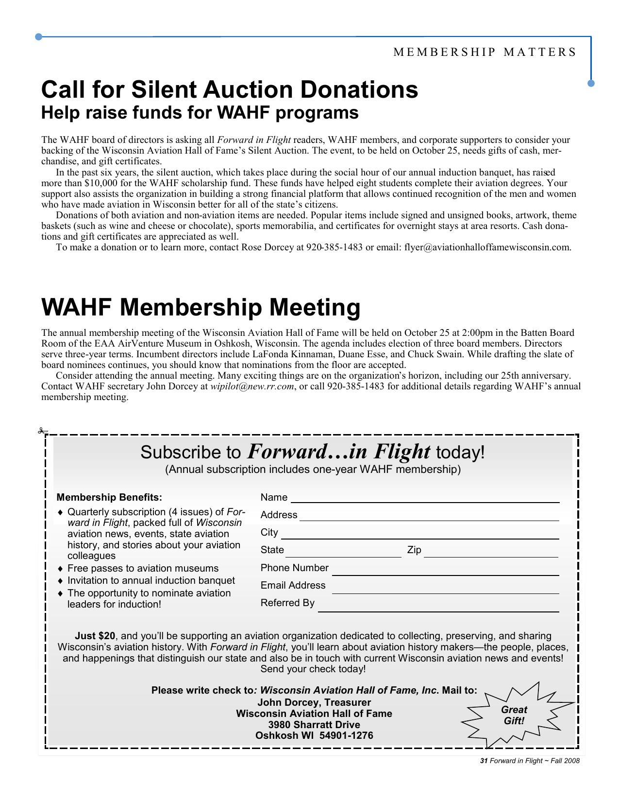 Forward in Flight - Fall 2008 -  Page31