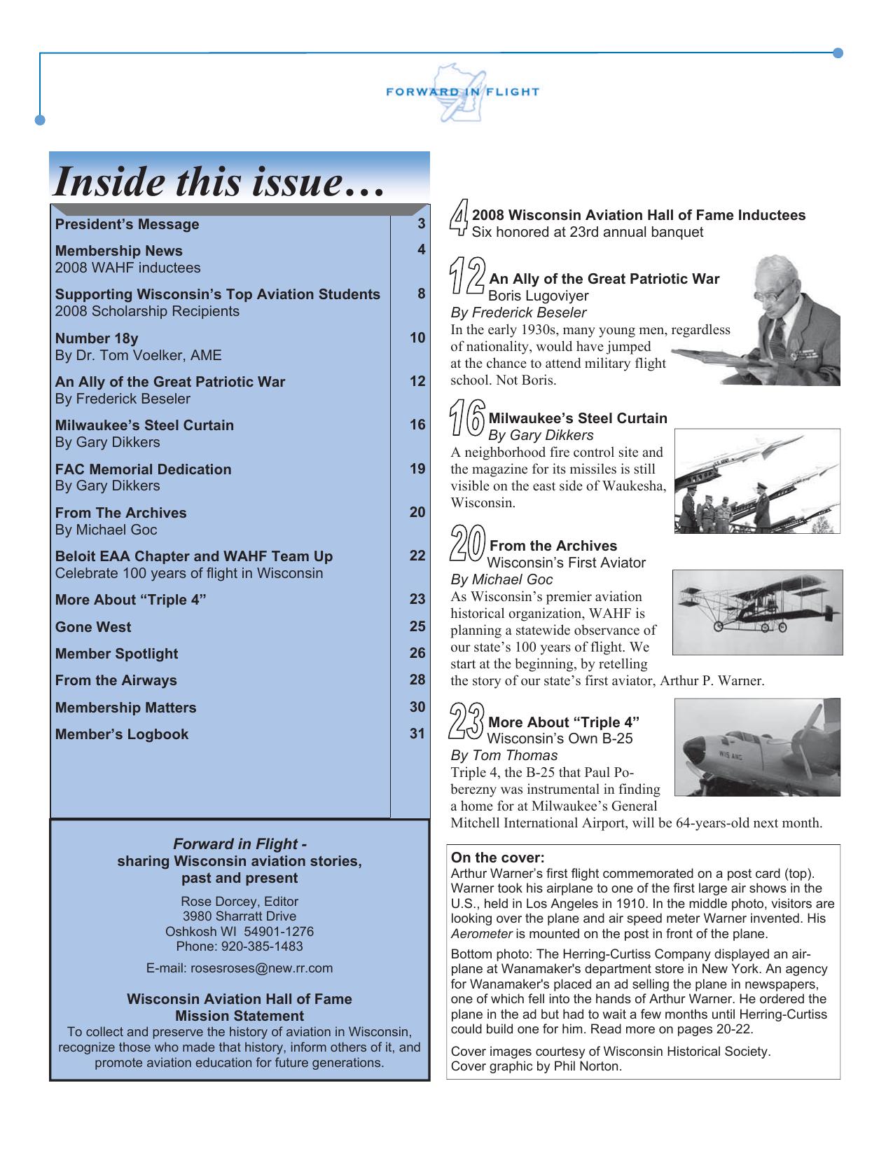 Forward in Flight - Winter 2008 -  Page2