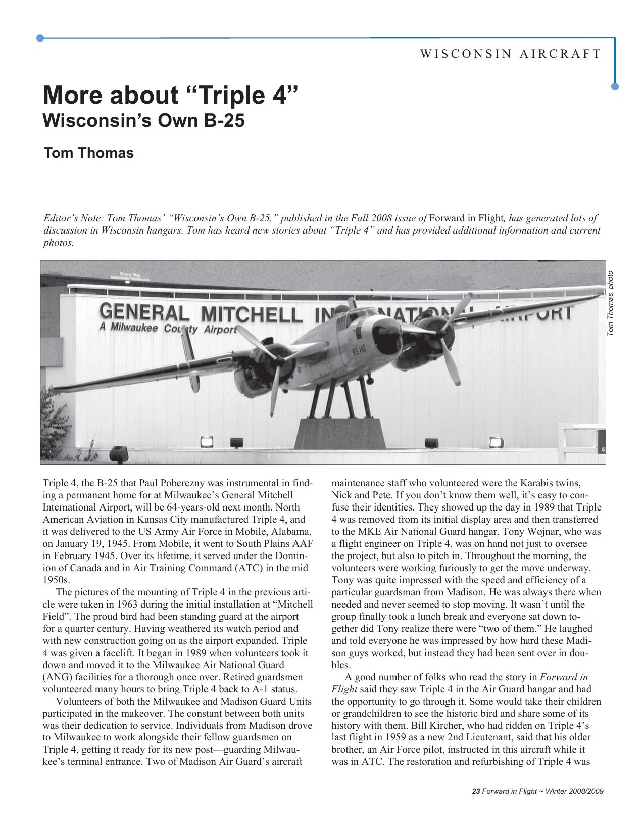 Forward in Flight - Winter 2008 -  Page23