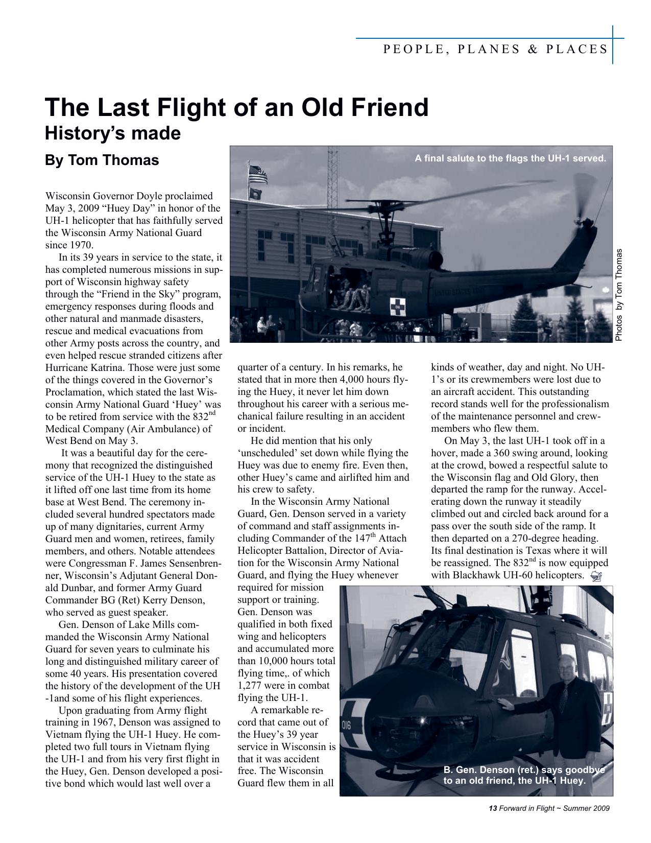 Forward in Flight - Summer 2009 -  Page13