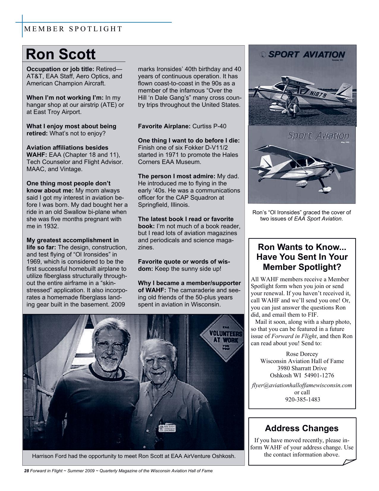 Forward in Flight - Summer 2009 -  Page28