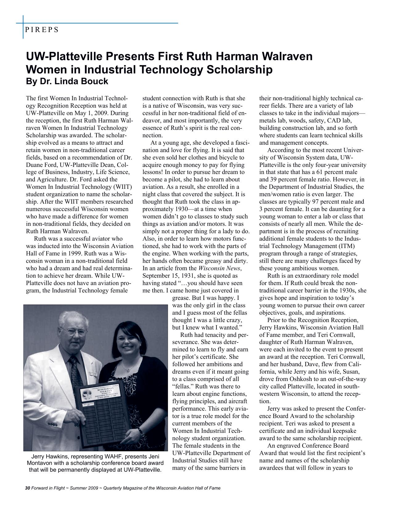 Forward in Flight - Summer 2009 -  Page30