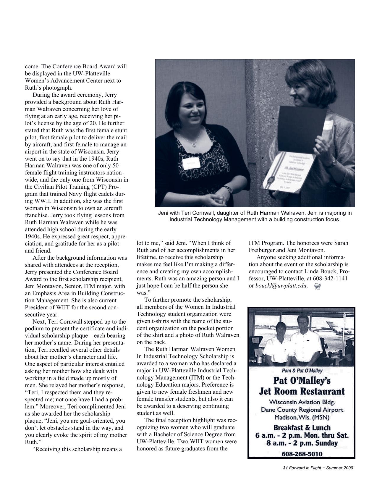 Forward in Flight - Summer 2009 -  Page31